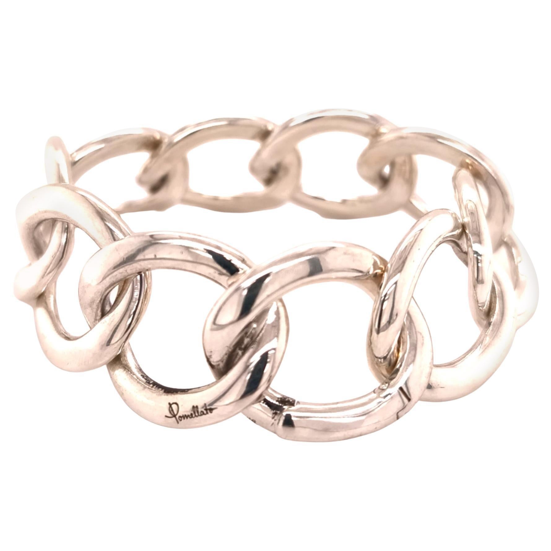Pomellato Solid Sterling Silver Gourmette Bracelet, circa 1998