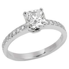 Tiffany & Co. 0.90ct Cushion Cut Diamond Platinum Novo Ring