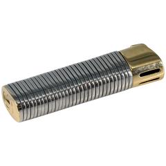 Bulgari Tubogas Stainless Steel Yellow Gold Lighter