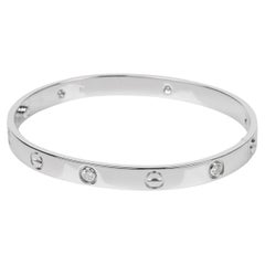Cartier 6 Diamond 18ct White Gold Love Bangle 18cm