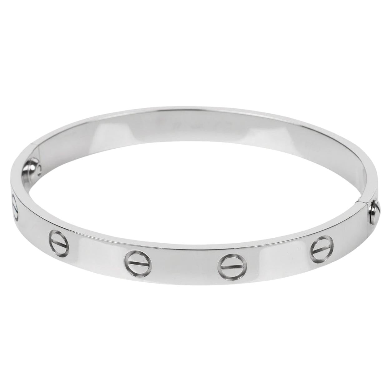 Cartier 18ct White Gold Love Bangle 17cm