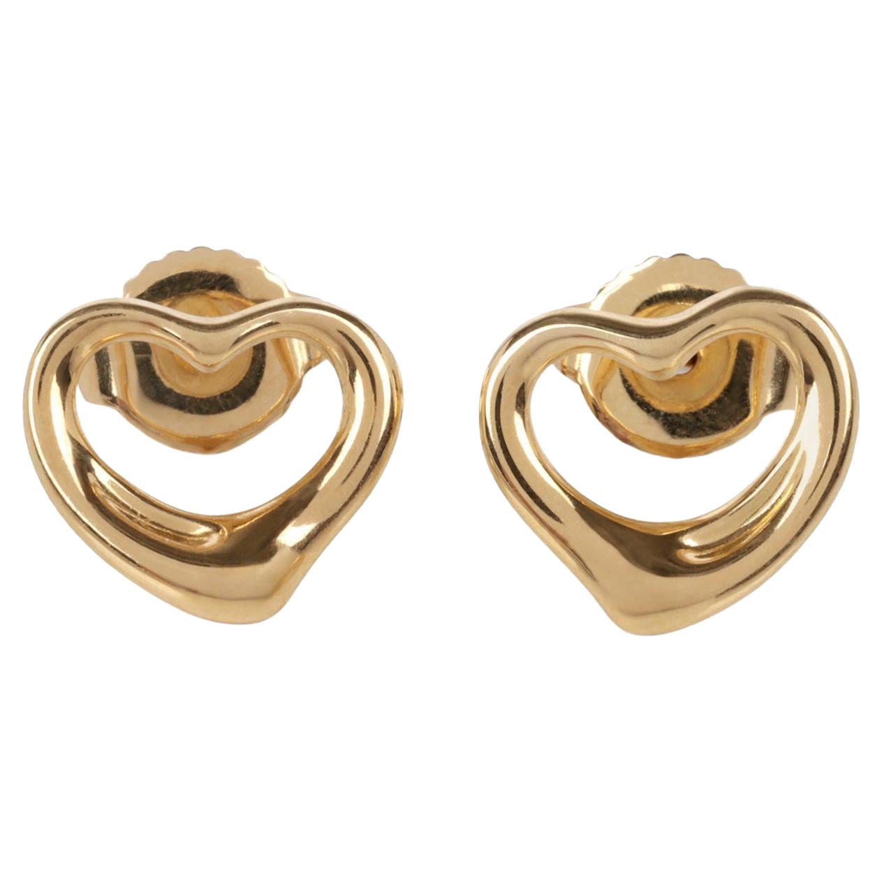 Tiffany & Co. 18ct Yellow Gold  Elsa Peretti Open Heart Stud Earring