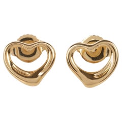 Tiffany & Co. 18ct Yellow Gold  Elsa Peretti Open Heart Stud Earring