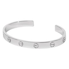 Cartier 18ct White Gold Love Cuff Bangle 17cm