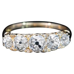 Victorian Diamond Half Hoop Ring Circa 1890s