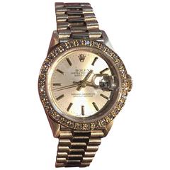 Rolex Ladies Yellow Gold President Wristwatch