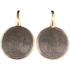 Cameo and Rose Gold 18 Carat Drop Earrings