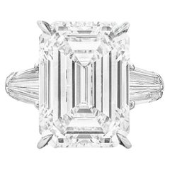 GIA Certified 7 Carat Emerald Cut  Diamond Ring