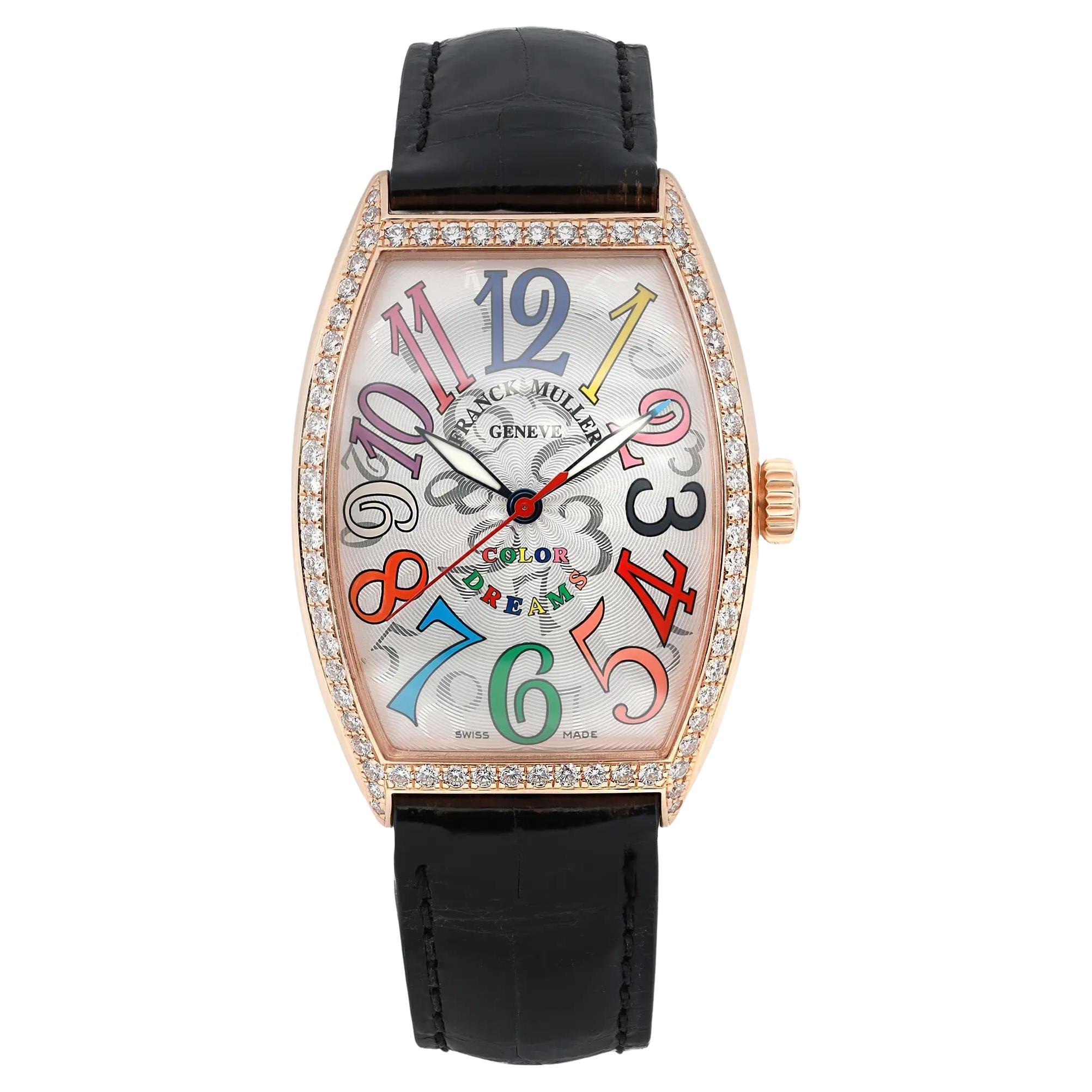 Franck Muller Color Dreams 33mm 18k Rose Gold Diamond Bezel 5851 M SC COLDRM D1R For Sale