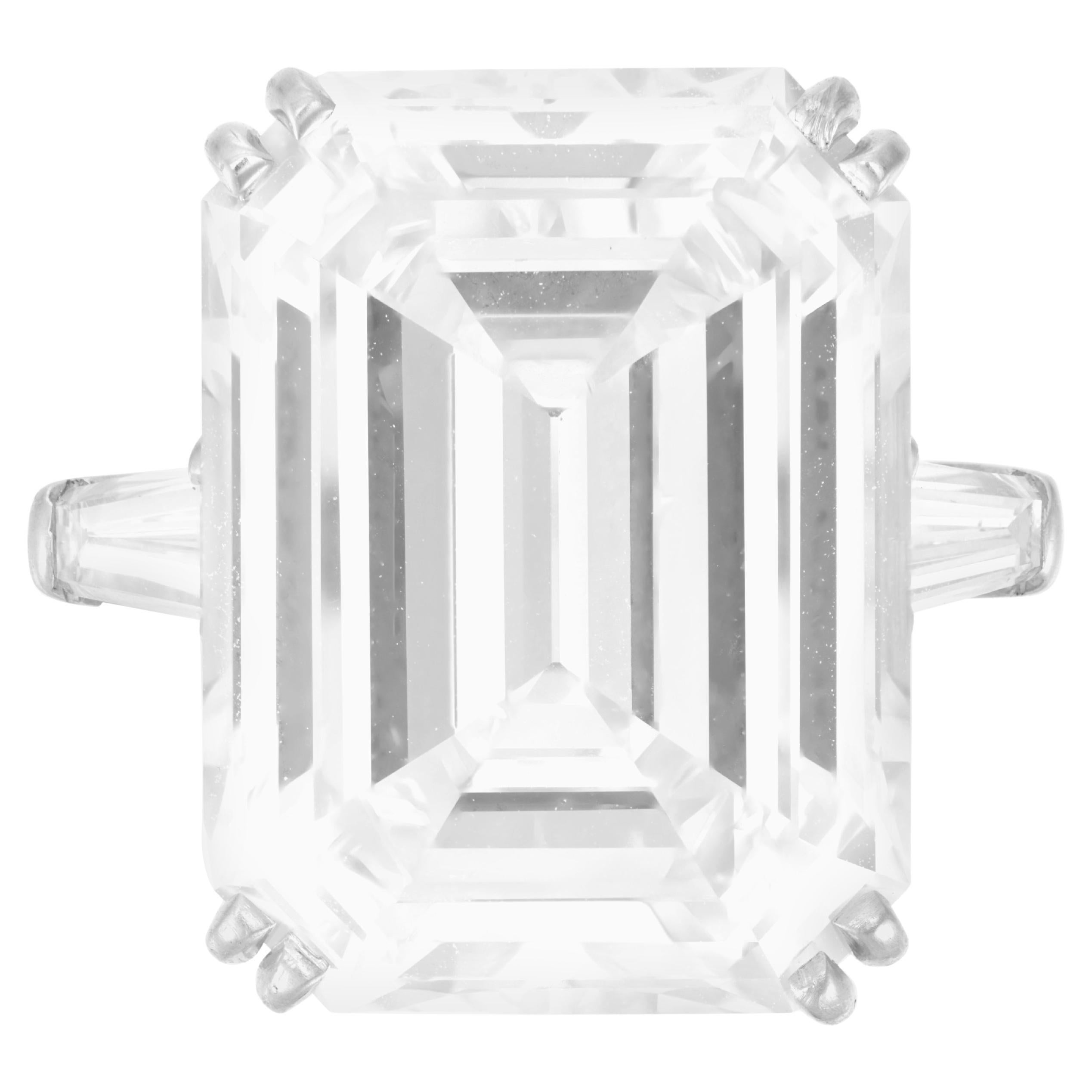 GIA Ct. 10 ct Total Weight Emerald Cut Diamond ring For Sale