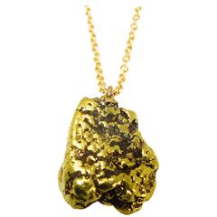 pendentif pépite d'or d'Alaska du 19ème siècle