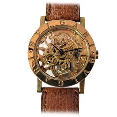 Bulgari Yellow Gold Automatic Skeleton Case Wristwatch