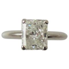 1.79 Carat GIA Certified Radiant Cut Diamond Set in Solitaire Platinum Setting 9