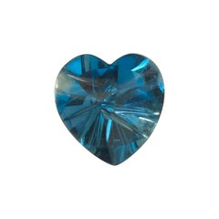 2.6 ct Heart London Blue Topaz 8X8 Fantasy Cut
