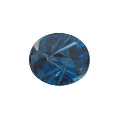 8.7 ct Oval London Blue Topaz 14X12 Fantasy Cut