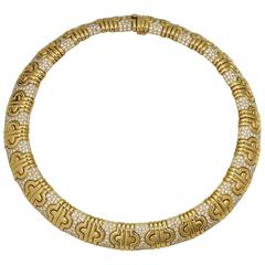 Bulgari Parenthesis Diamond Yellow Gold Necklace 9
