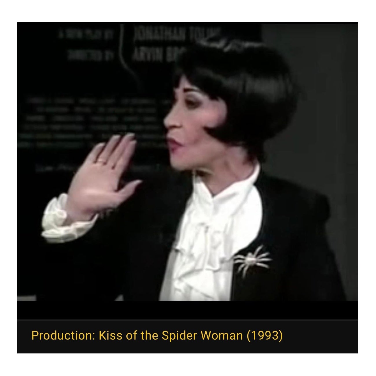 Chita Rivera Spider Brooch Kiss Of The Spider Woman Broadway Theater History For Sale