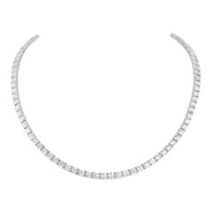 Alexander Beverly Hills 22,36ct Diamant Tennis Halskette 18k Weißgold 16in