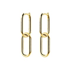 AITCHES - Jullie Doppelte ovale Ohrringe aus 18K vergoldetem Sterling Silber