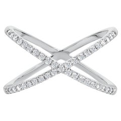 AITCHES - Cross Diamond Ring in 18K White Gold