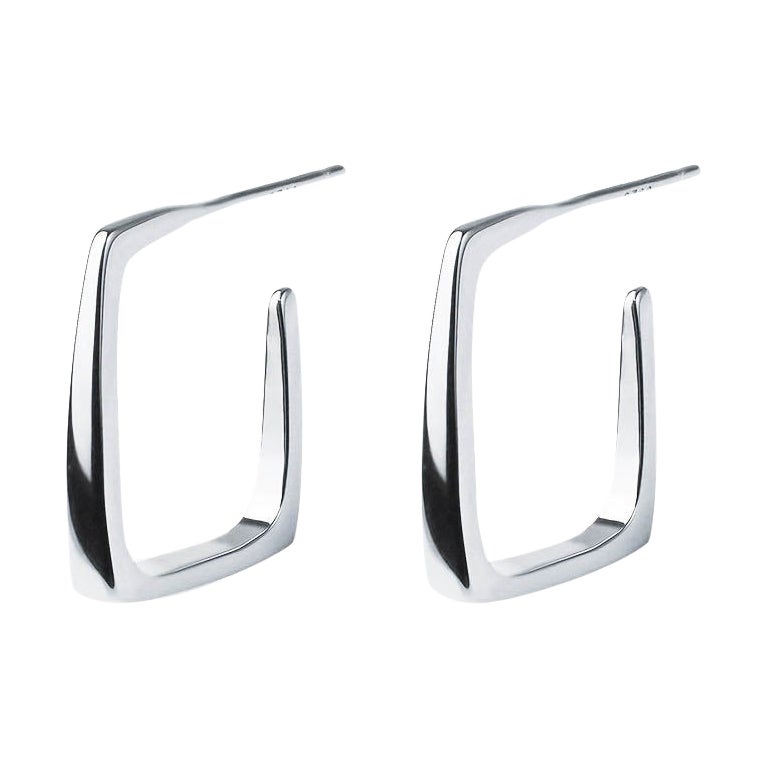 AITCHES - Quadratische Jullie-Ohrringe aus Sterlingsilber im Angebot