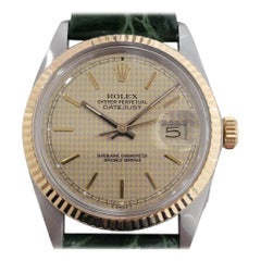 Rolex Oyster Datejust Ref 16013 36mm Herren 18k SS Automatik 1980er Jahre Schweizer RA399G