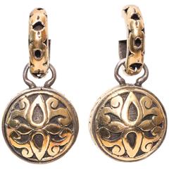John Hardy Sterling Silver Gold Earrings 9