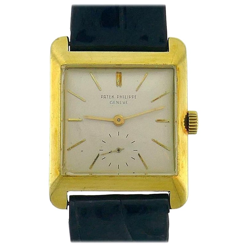 Patek Philippe 18k Gold Manual Wind Wristwatch For Sale