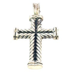 David Yurman Sterling Silver Cross Pendant Estate