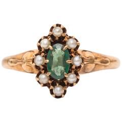 1890s Sapphire Rose Cut Diamond Ring 1