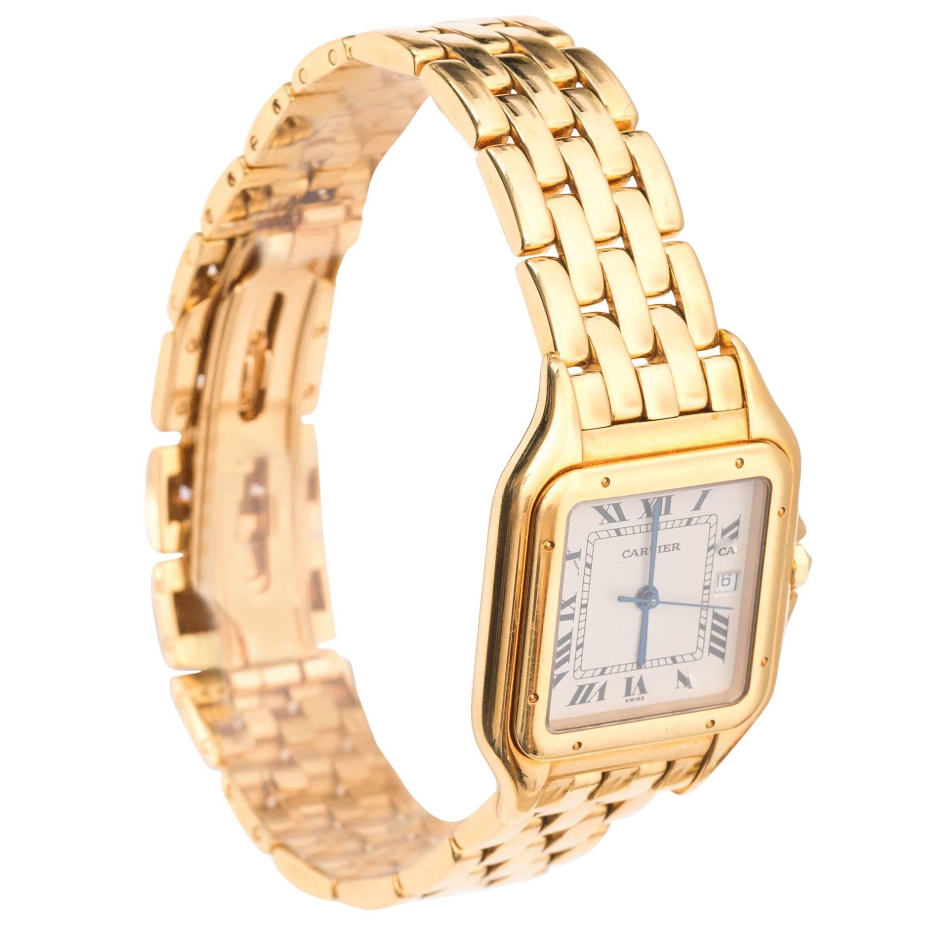 Cartier Yellow Gold Panther Medium Quartz Wristwatch