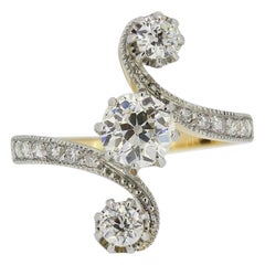 Antique Edwardian Three Stone Diamond Ring