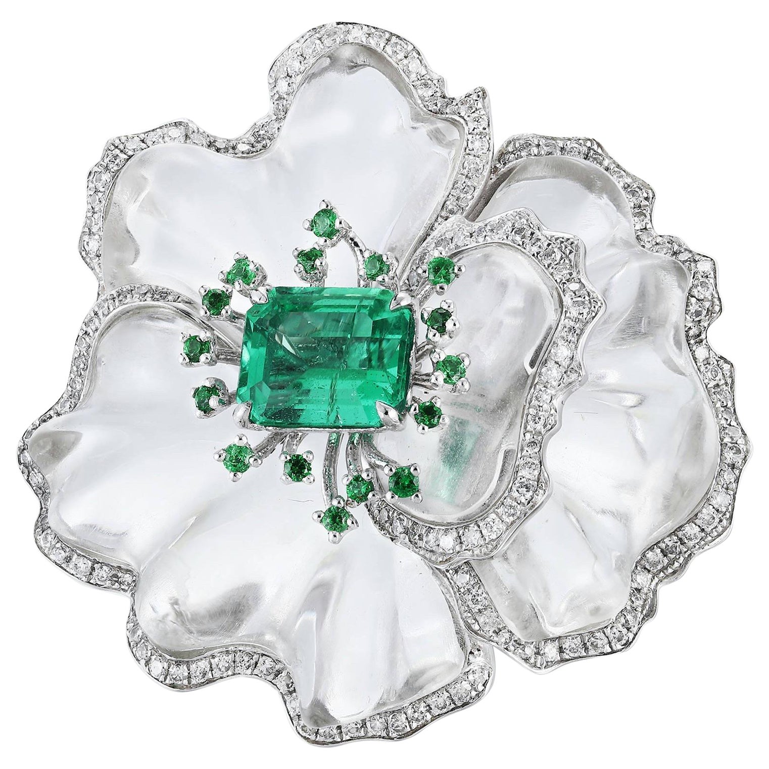 1,16 Ct GIA Cert No Öl Smaragd Ring mit natürlichen Diamanten und Platin Gold