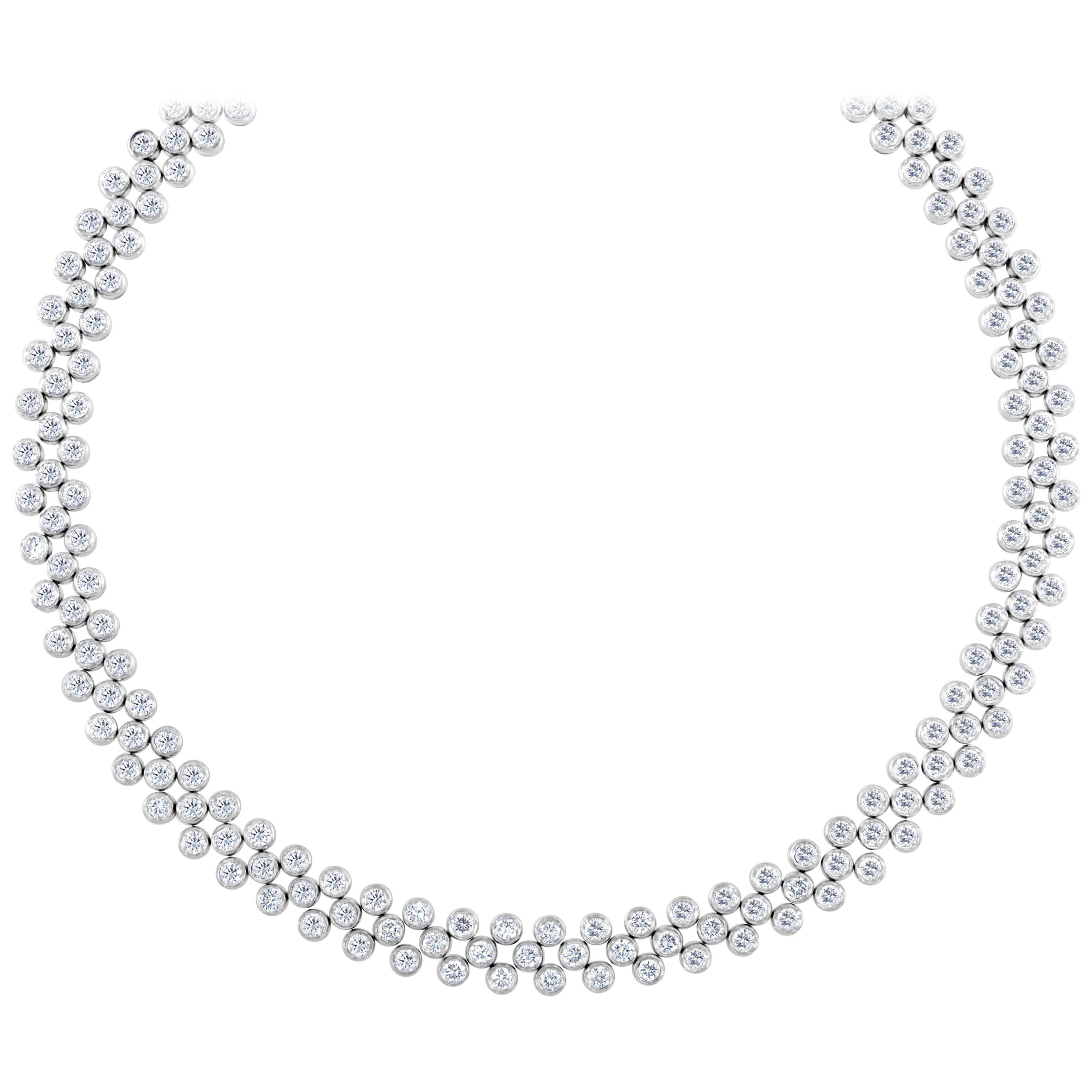 19.95 Carat Round Brilliant Cut Diamond Platinum Necklace