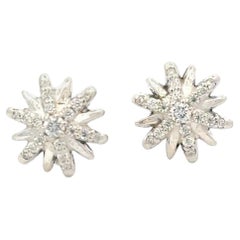 David Yurman Diamond Starburst Earrings 14KT Gold + Silver Estate
