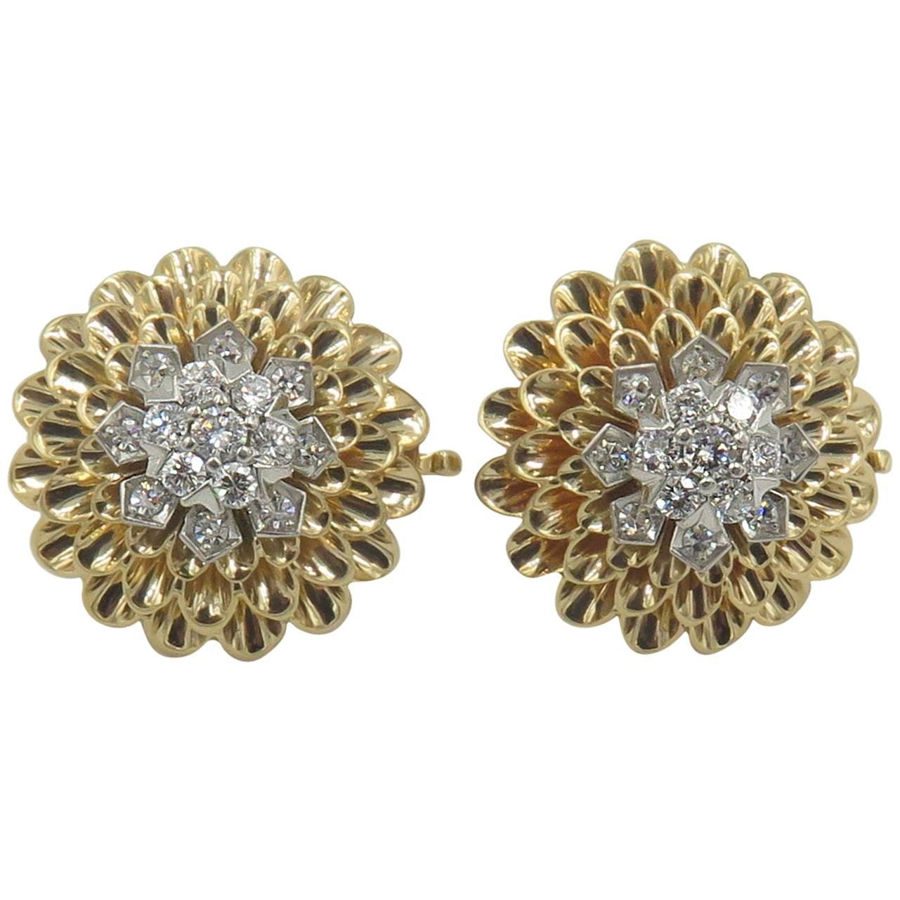 Tiffany & Co. Diamond Gold Earrings