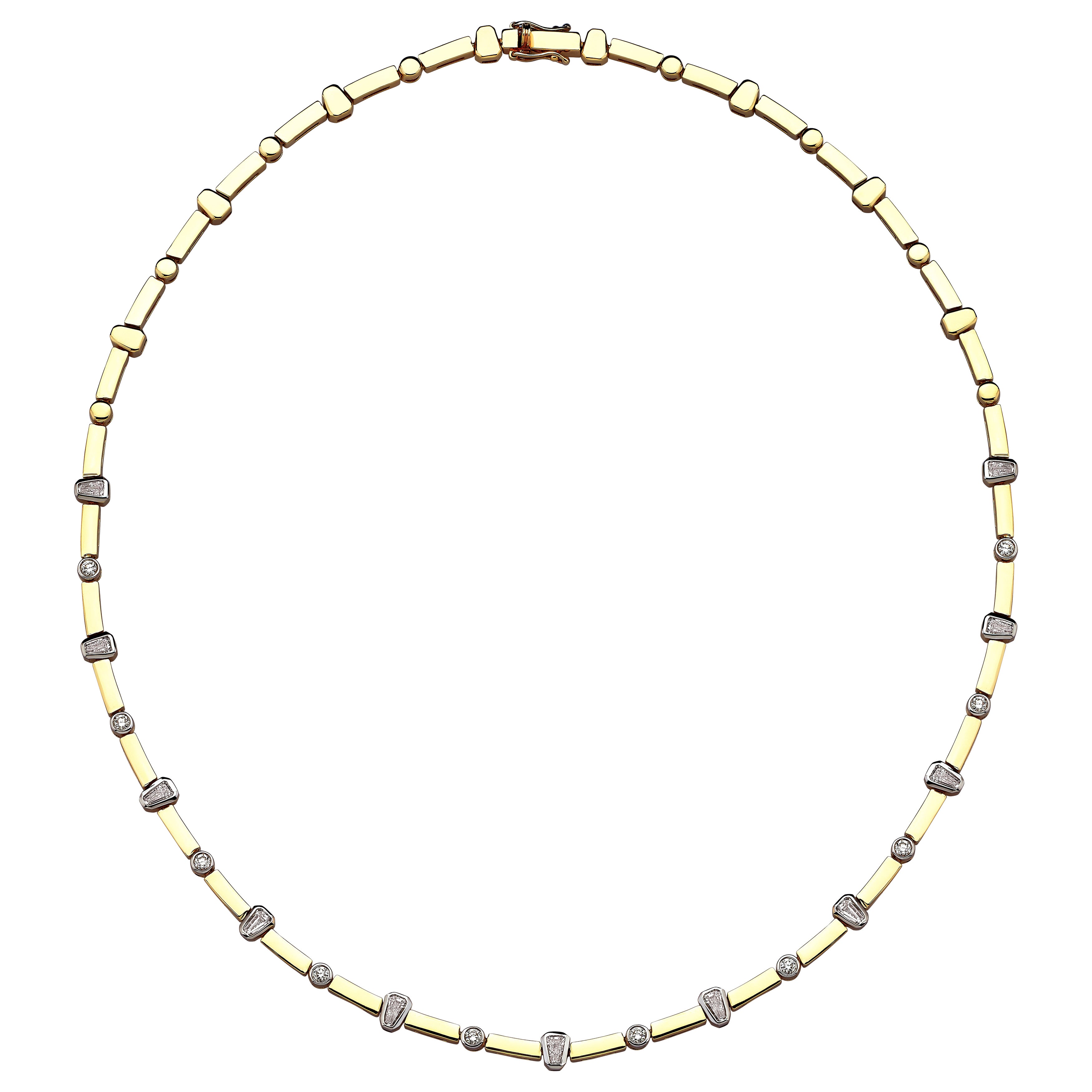 Series Moonlight Shield Diamond Necklace