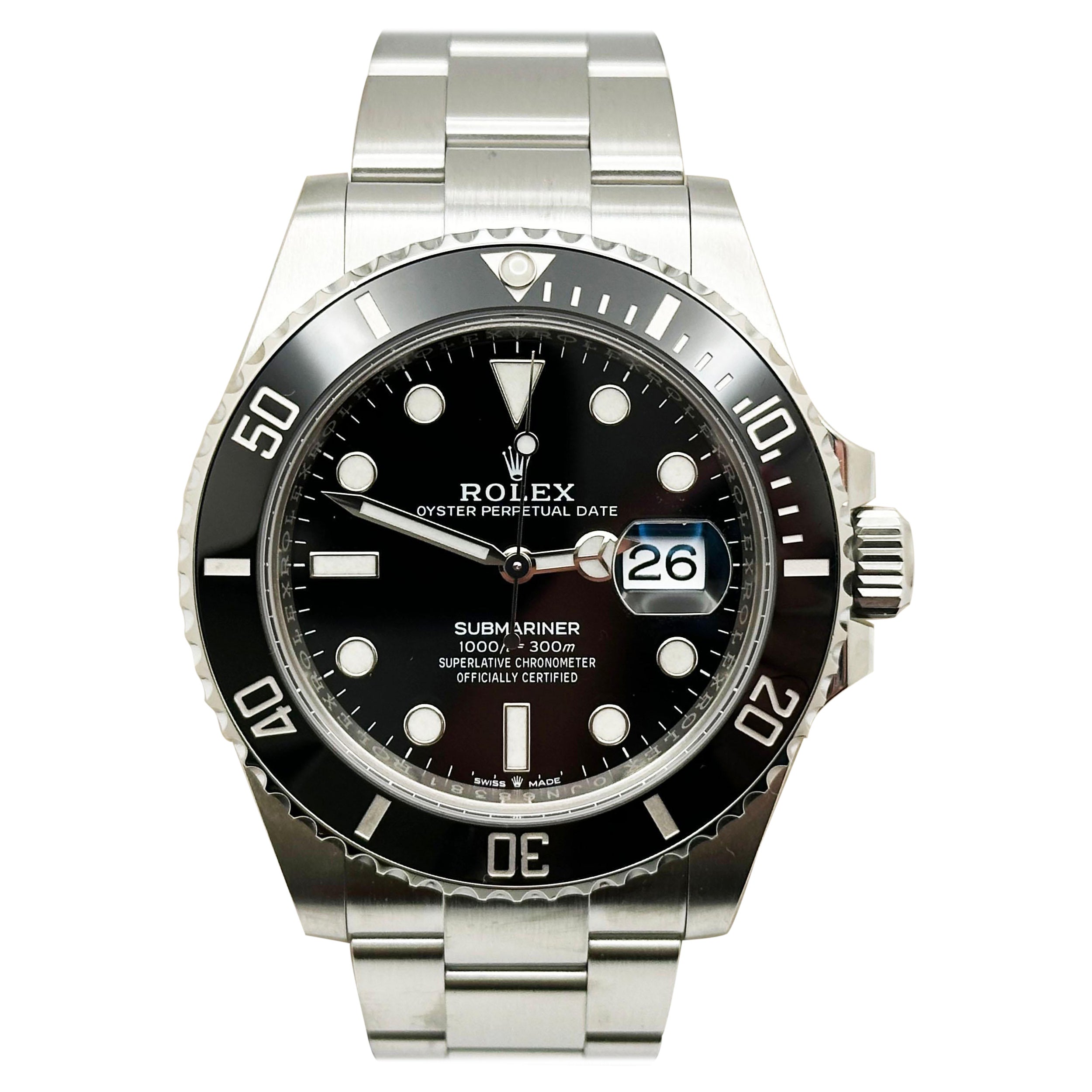 Rolex Submariner 126610LN Cerámica Negra Acero Inoxidable Caja Papel 41mm en venta
