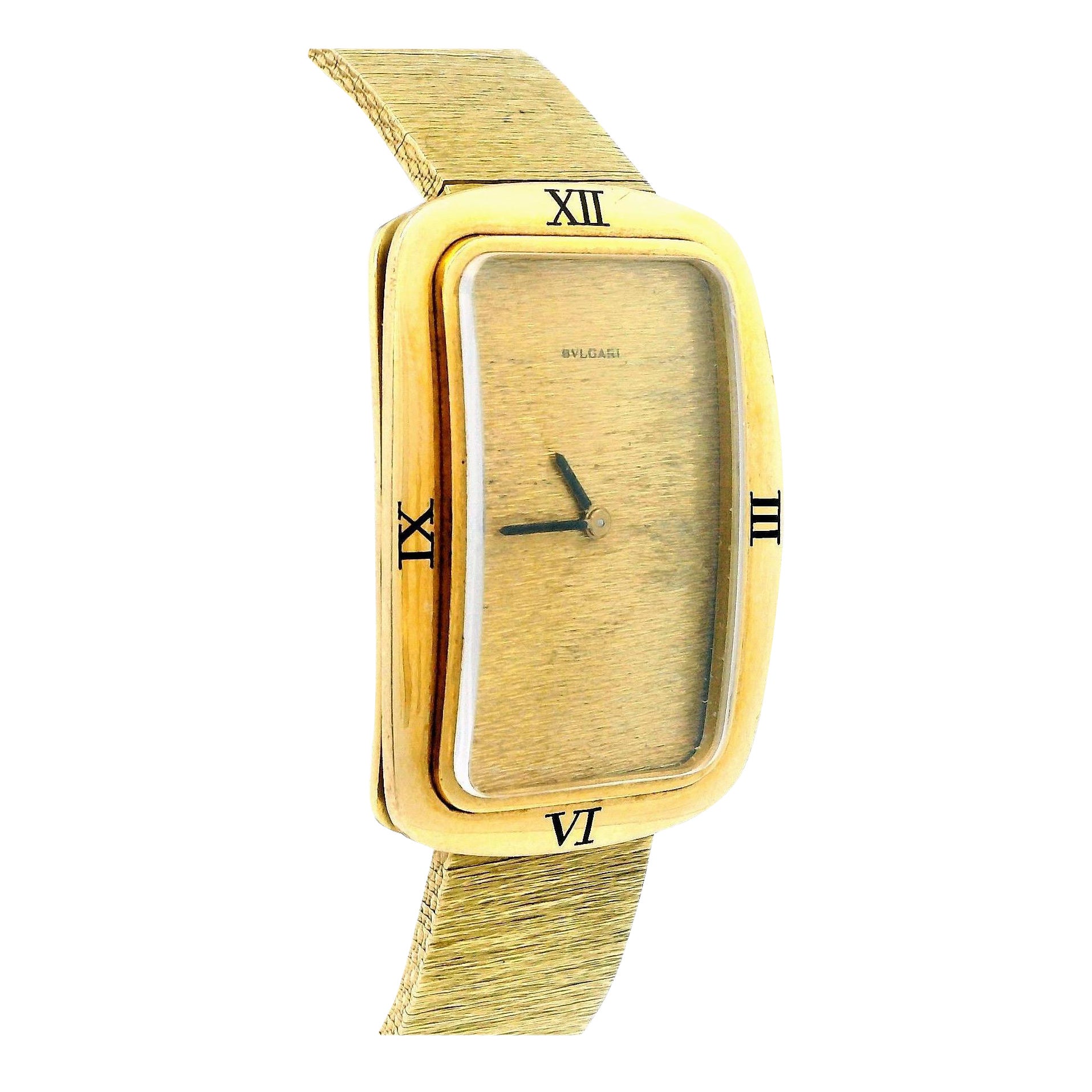 Bvlgari Montre à mouvement manuel en or jaune 18 carats