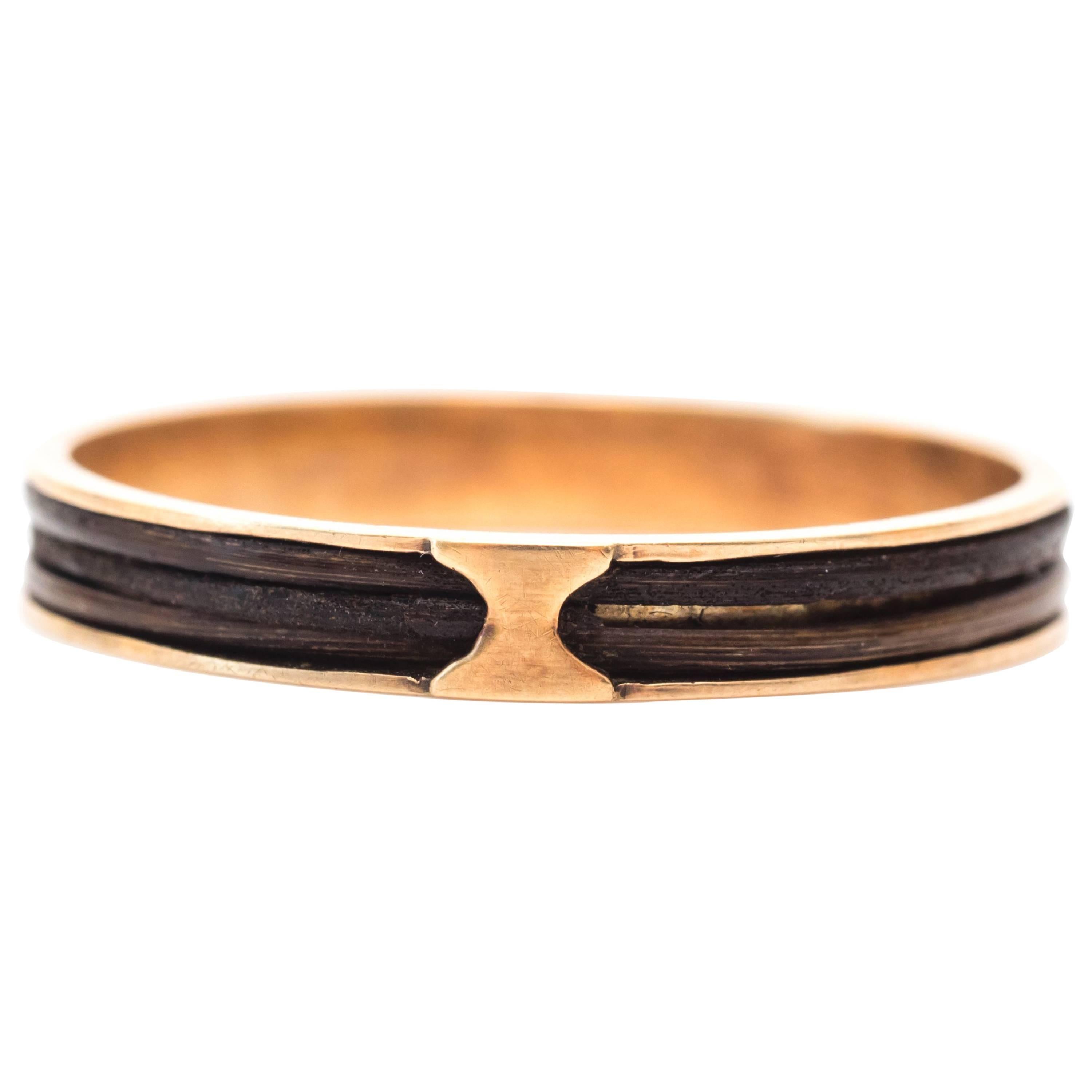 1880s Gold Mourning Band Ring