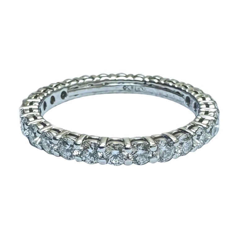 Tiffany & Co. Forever Platino Círculo completo de diamantes Anillo de eternidad 0,85 quilates en venta