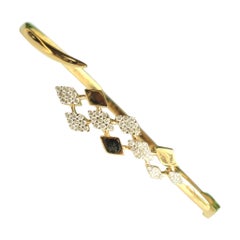 Bracelet manchette ouverte Rhombus en or massif 14K (certifié)