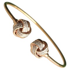 Love Knots Diamond Bracelet in 14K Solid Gold (Certified)