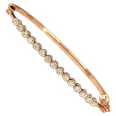 Halbe Ewigkeit Diamantarmband aus 14K massivem Gold (zertifiziert)