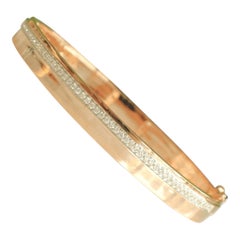Breites Pavé-Diamant-Armband aus 14k massivem Gold (zertifiziert)