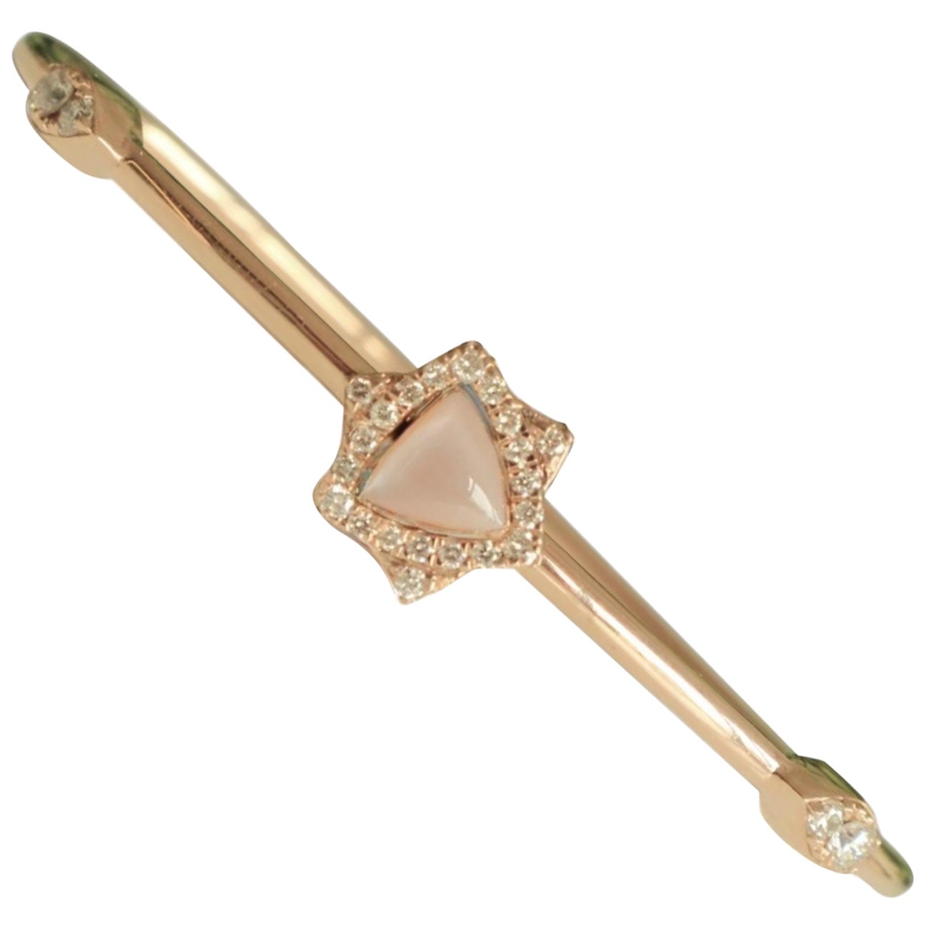 Star Triangle Diamond Bracelet in 14K Solid Gold (Certified)