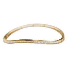 Baguette-Diamant Eternity-Armband aus 14k massivem Gold (zertifiziert)