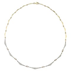 Serie Bola de Fuego Collar de Eslabones con Diamantes