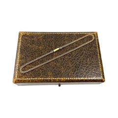 Antico bracciale A Link in oro giallo 15ct vittoriano con chiusura a barile e a siluro