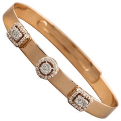 Halo-Diamantenarmband aus 14k massivem Gold (zertifiziert)